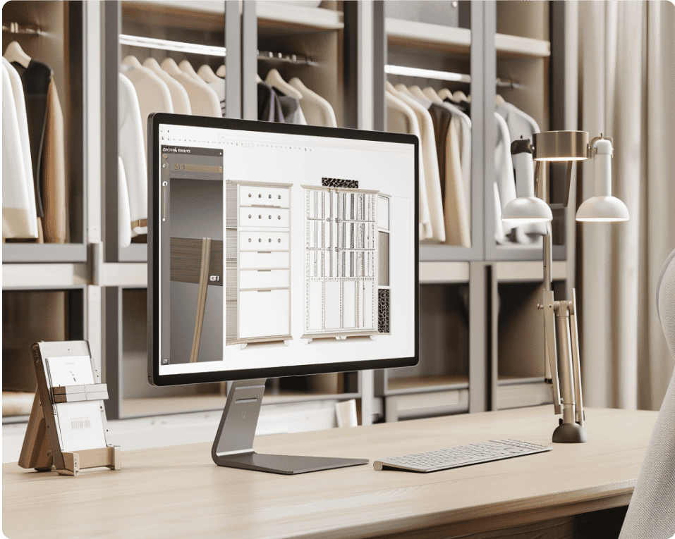 3D custom closet design image