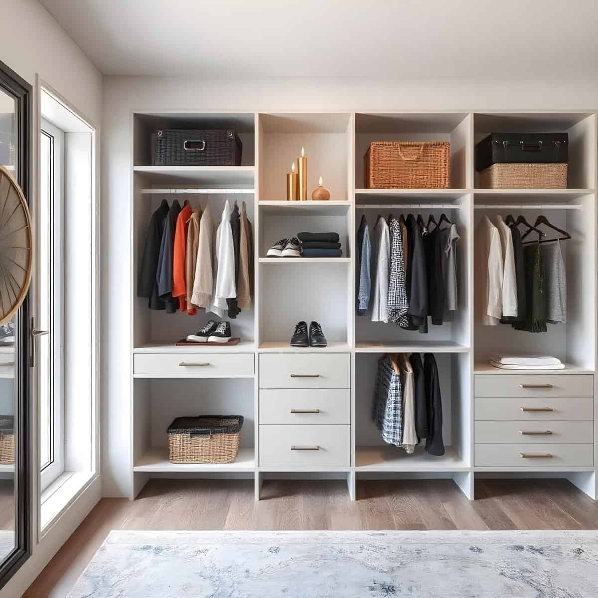 finalize design for closets