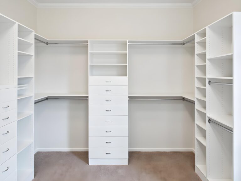 white closet for garage